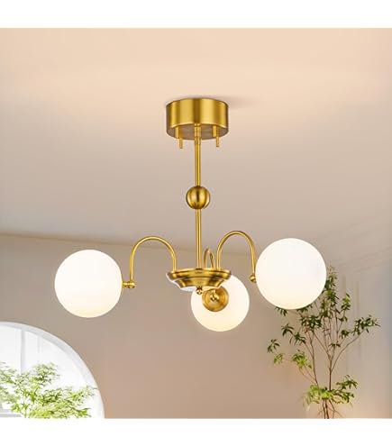 Chende シーリングライト レトロ クリスタル 5灯 照明 LED 対応